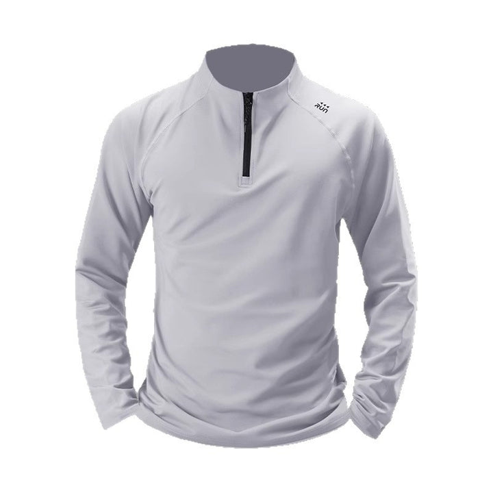 Men's Sporty Long Sleeve Shirt with Zipper Mune Fashion