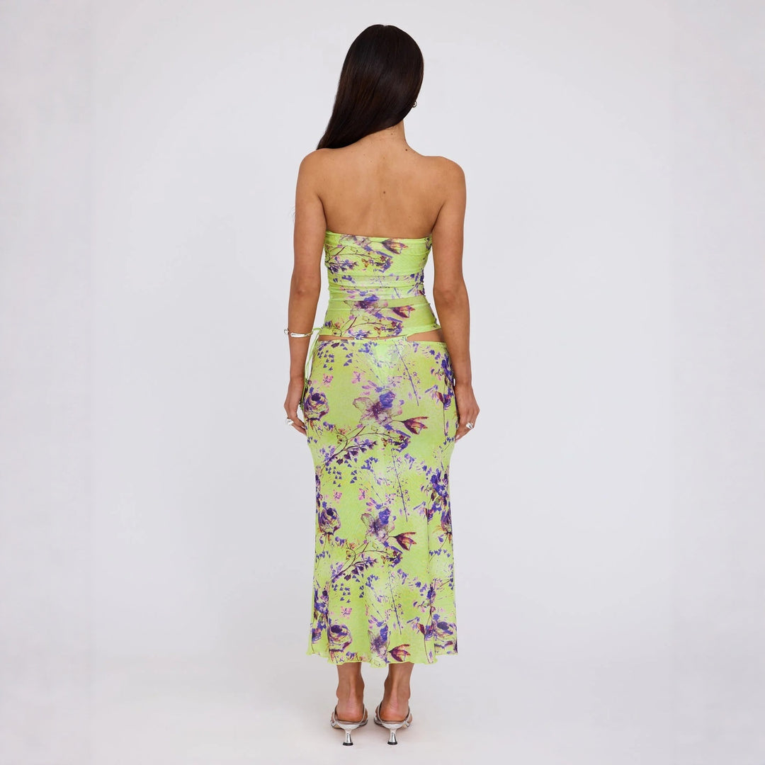 Women's Wrap Dress with Floral Pattern Mune Fashion
