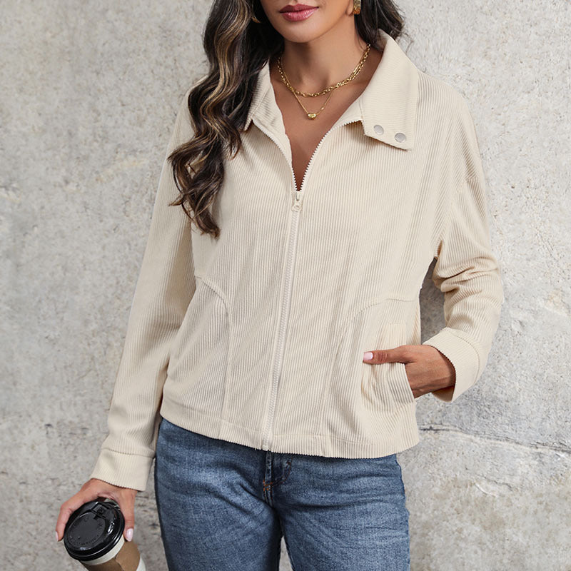 Women's Fashionable Cardigan with Zipper Mune Fashion