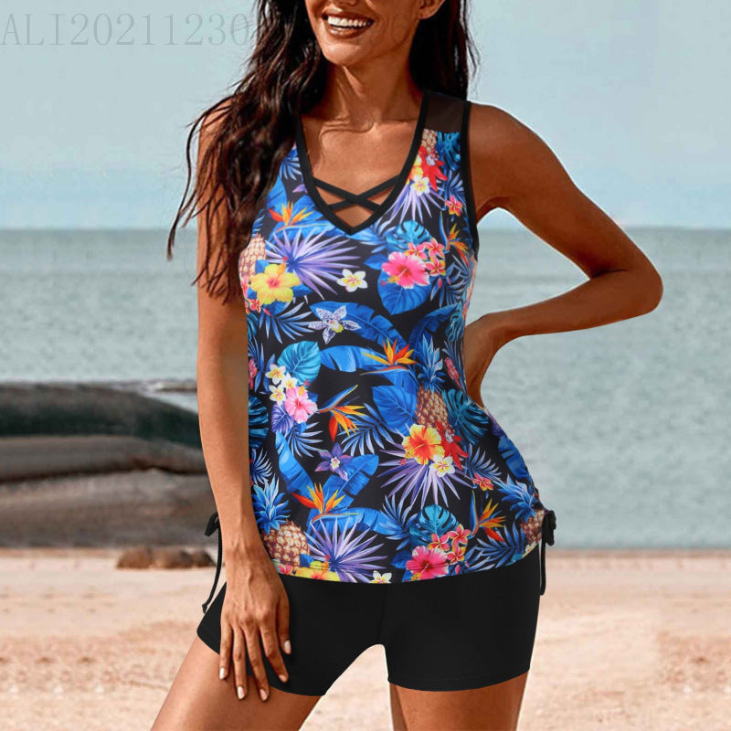Ladies Tankini Set with High Waist and Sporty Flair Mune Fashion
