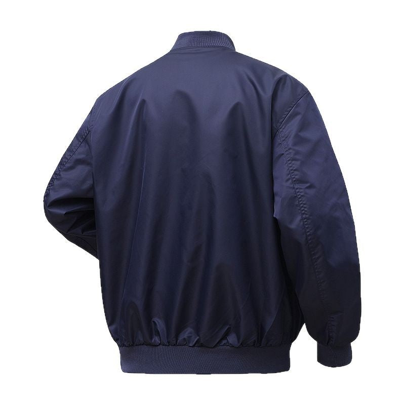 Men's Urban Nylon Flight Bomber with Utility Arm Pocket and Two-Way Zipper Mune Fashion