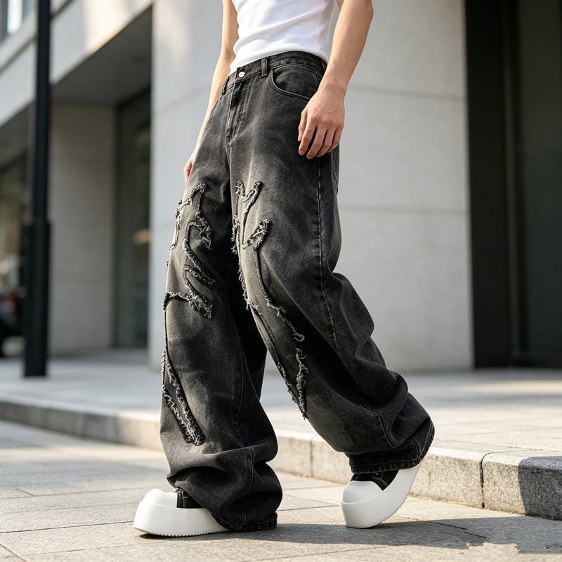Men's Loose-Fit Destroyed Jeans Mune Fashion