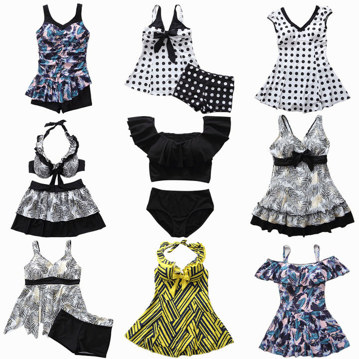 Women's swimsuit with ruffles and elegant ribbed texture Mune Fashion