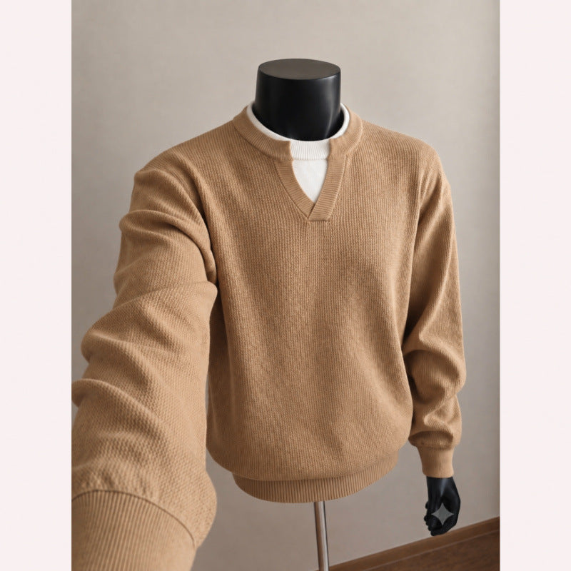 Men's High-Quality Knit Sweater Mune Fashion