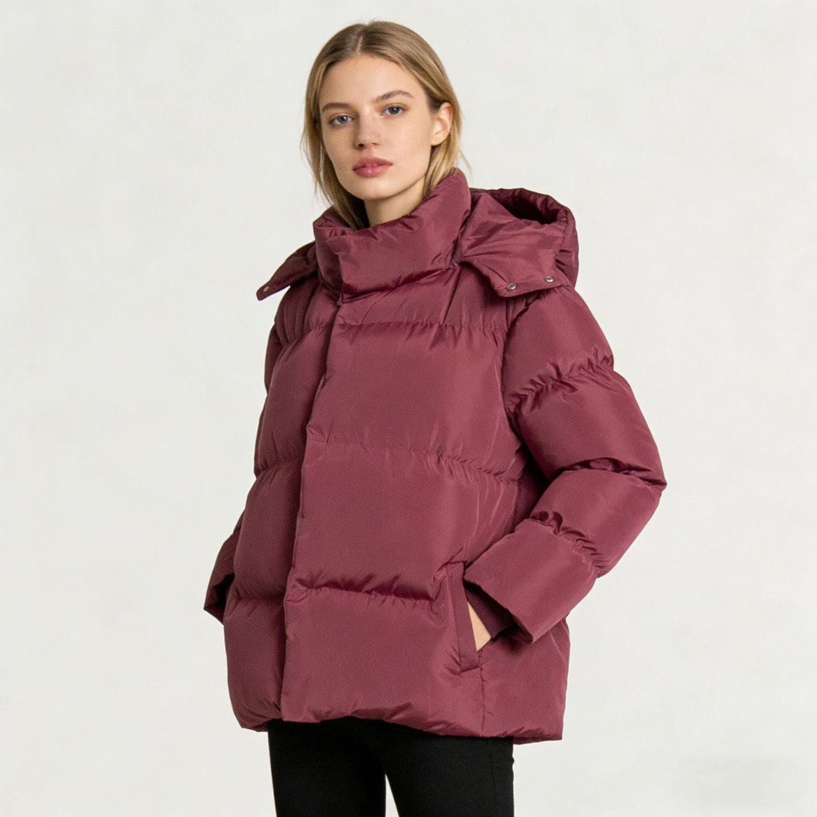 Women's quilted down jacket with high collar Mune Fashion