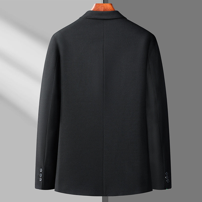 Men's slim-fit business blazer made of high-quality wool blend with light thermal padding Mune Fashion