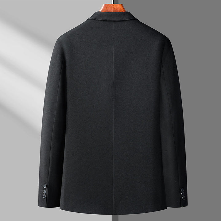 Men's slim-fit business blazer made of high-quality wool blend with light thermal padding Mune Fashion