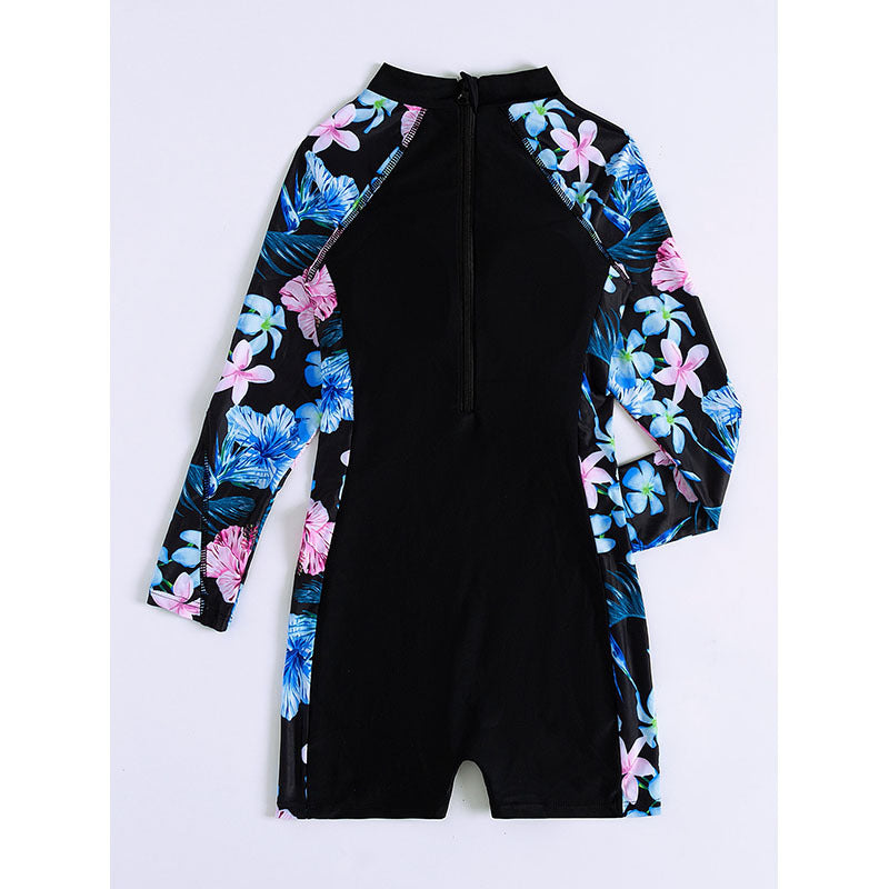 Women's Long Sleeve Swimsuit with Floral Design Mune Fashion