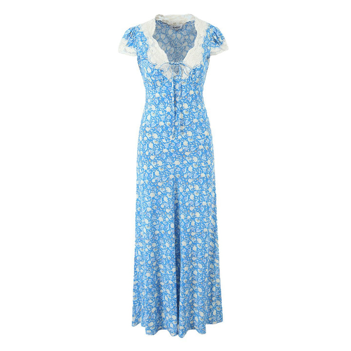 Women's midi dress with fitted corset top and lace detail Mune Fashion