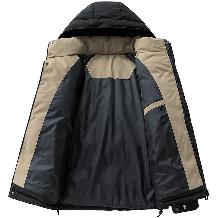 Men's Padded Urban Thermal Jacket with Quilted Look, High Stand Collar and Utility Pockets Mune Fashion