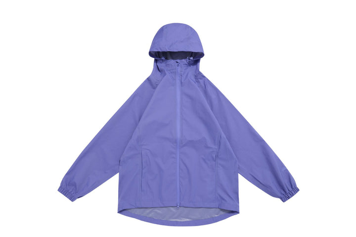 Unisex Lightweight Rain Jacket with Hood, Two-Way Zipper and Extended Hem Mune Fashion