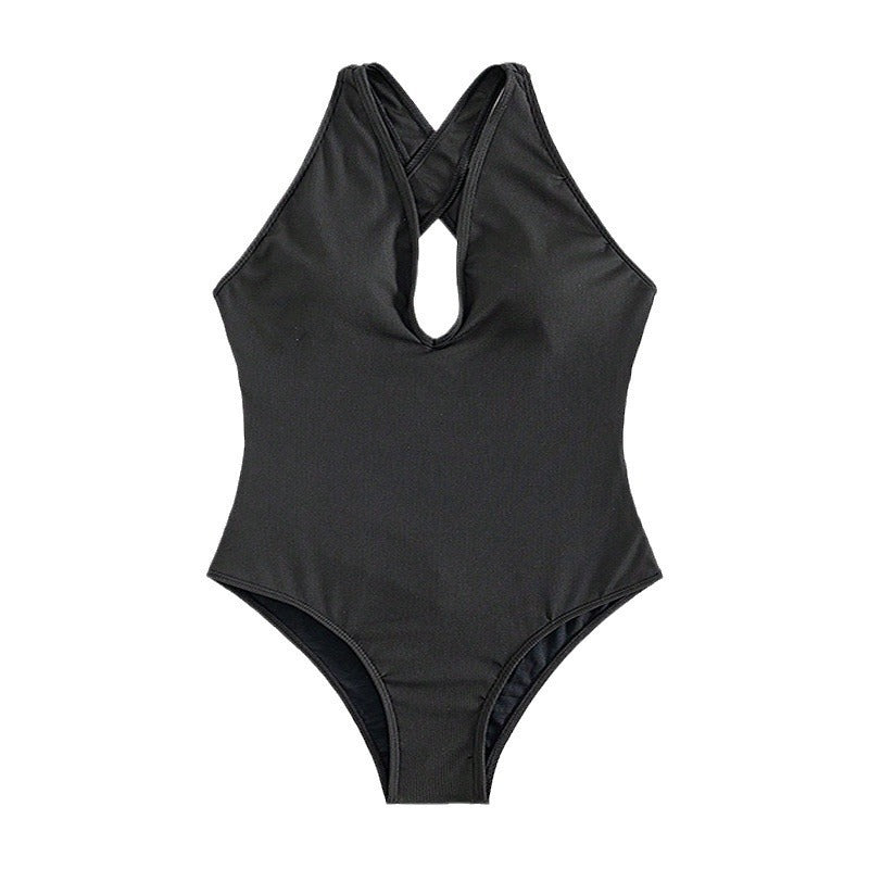 Women High-Cut V-Neck One-Piece Swimsuit Mune Fashion