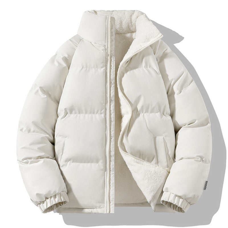 Women Short Polar Quilted Jacket with Teddy Lining, Boxy Cut & Concealed Zipper Mune Fashion