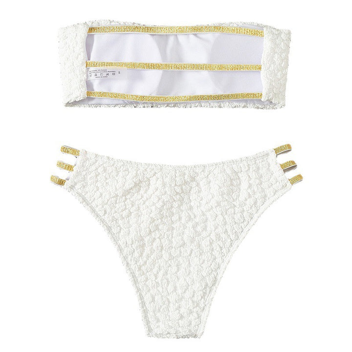 Women's bandeau bikini with structured top and decorative details Mune Fashion