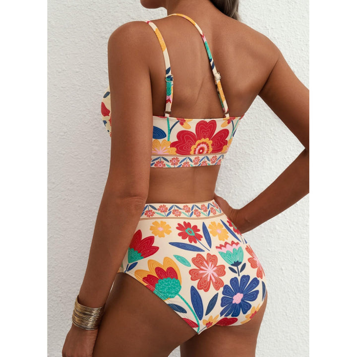 Women's Crop Top Bikini Set with Floral Design Mune Fashion