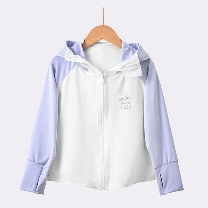 Girls transition jacket with hood and cute animal motif Mune Fashion