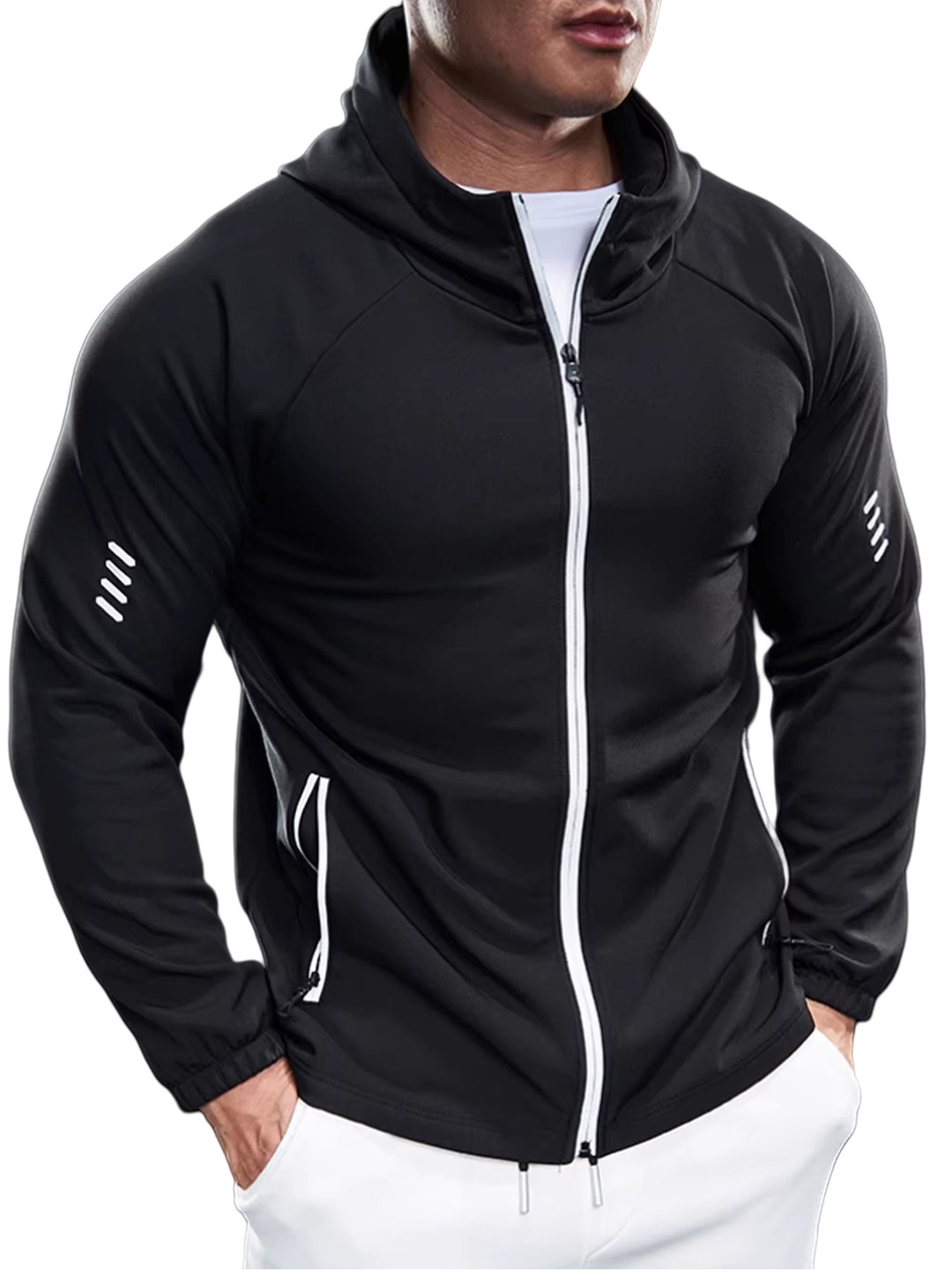 Men's sporty transitional jacket with zippered pockets Mune Fashion