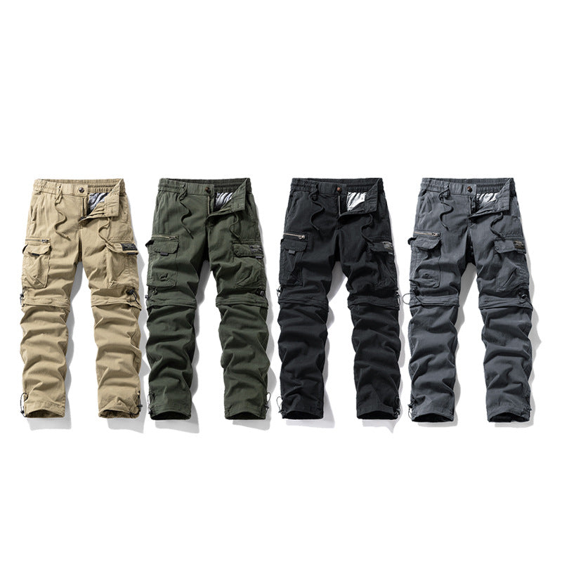 Herren Cargo-Trekkinghose mit elastischem Bund, Kordelzug und multifunktionalen Beintaschen Mune Fashion