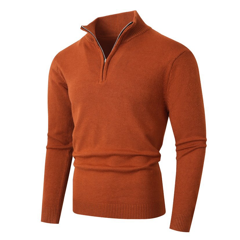 Men's sweater with half zipper and fine merino mix Mune Fashion