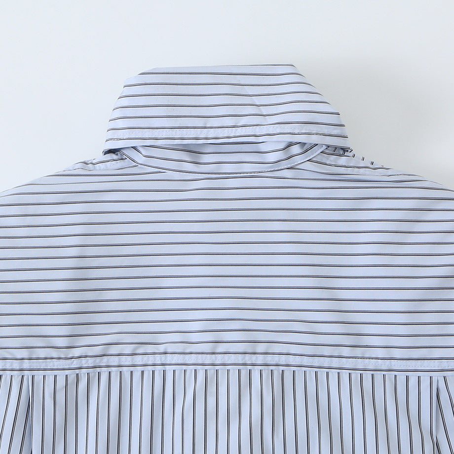 Ladies blouse with tie and concealed button placket Mune Fashion