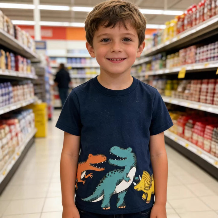 Boys T-shirt with cute dinosaur appliqués Mune Fashion
