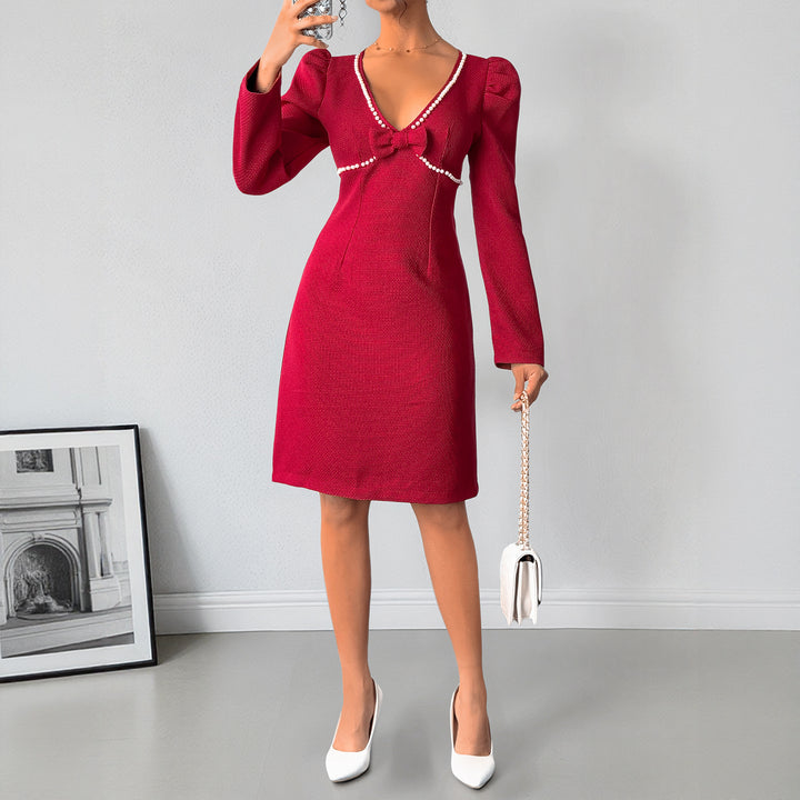 Women Elegant Dress with Shell Detail Mune Fashion