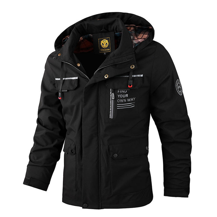 Men's Waterproof Outdoor Jacket with Multiple Pockets Mune Fashion