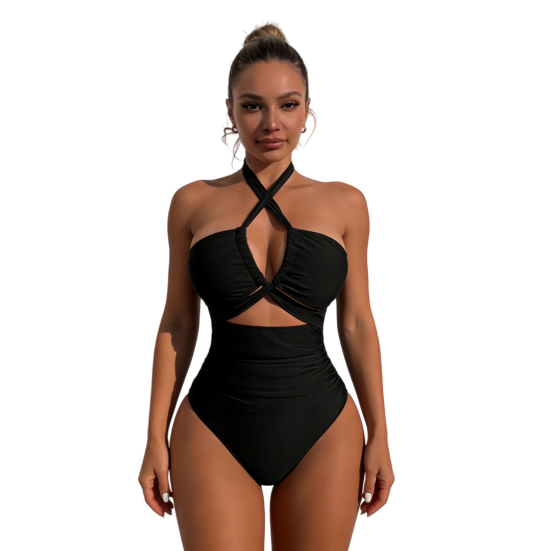 Women's One-Piece Swimsuit with Elegant Knot Design Mune Fashion