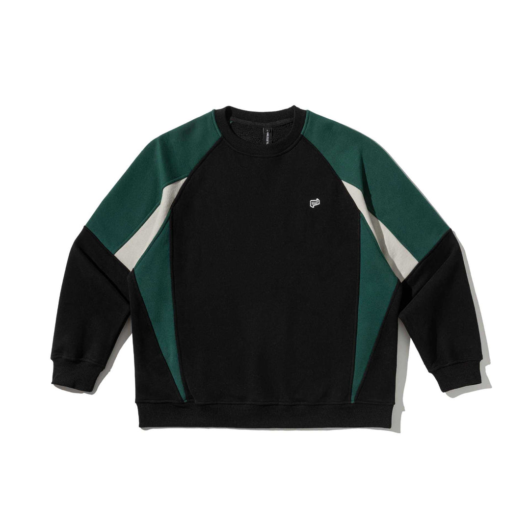 Unisex Colorblock Sweatshirt with raglan sleeves and textured decorative seam Mune Fashion