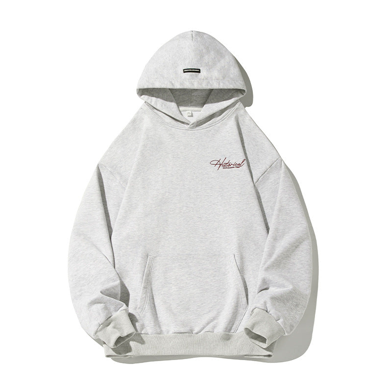 Unisex Comfort Hoodie with Extended Back, Raglan Sleeves and Script Embroidery Mune Fashion