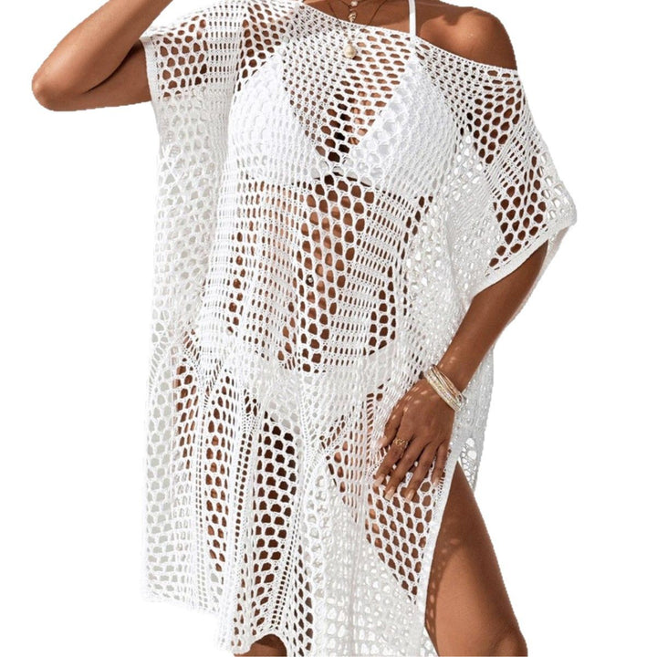 Women elegant crochet beach cover-up Mune Fashion