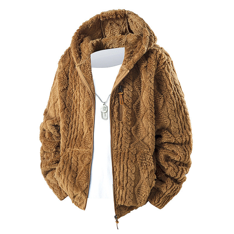 Men's Fleece Jacket with Hood Mune Fashion