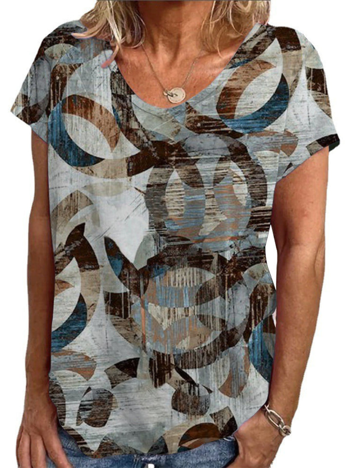 Ladies Loose Blouse with Colorful Paisley Pattern Mune Fashion