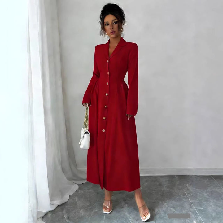Women's Elegant Midi Dress in Blazer Style with Tailored Fit Mune Fashion