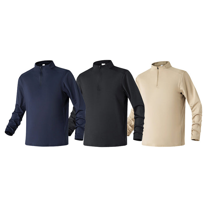 Herren Atmungsaktives Funktions‑Halbzip Trainingsshirt mit Stretch und Stehkragen Mune Fashion
