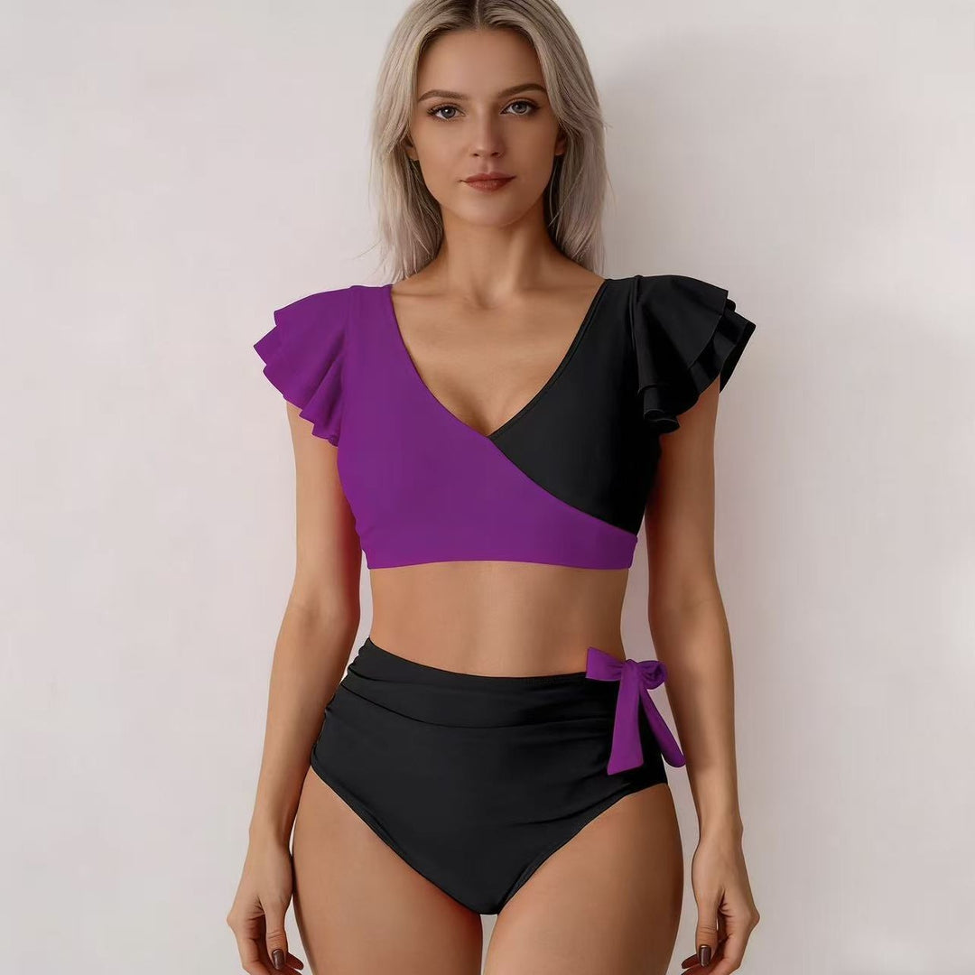 Women's High-Waisted Bikini Set with Ruffle Details Mune Fashion