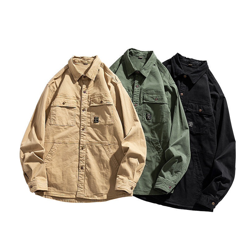 Herren Lässige Overshirt-Fieldjacke im Utility‑Stil mit Brust- und Eingrifftaschen Mune Fashion