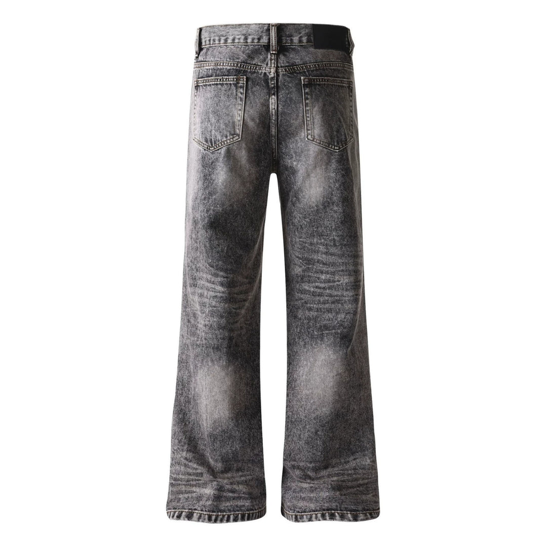 Women's wide cropped jeans with high waist and used effect Mune Fashion
