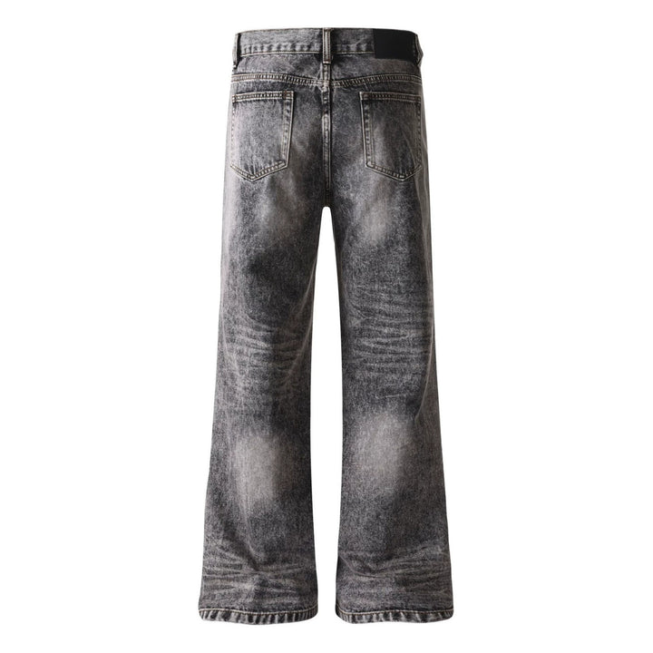 Women's wide cropped jeans with high waist and used effect Mune Fashion