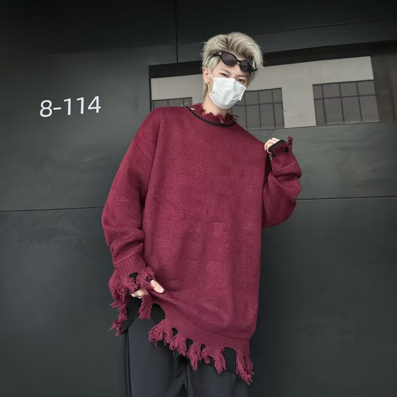 Unisex Casual Chunky Knit Sweater with Fringes Mune Fashion