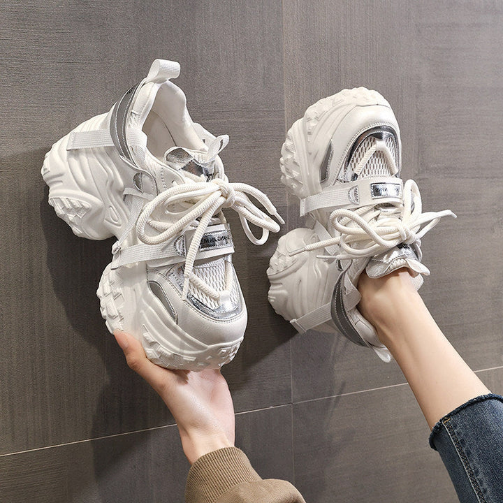 Women Chunky Sneakers with Reflective Accents and Reinforced Cushioning System Mune Fashion