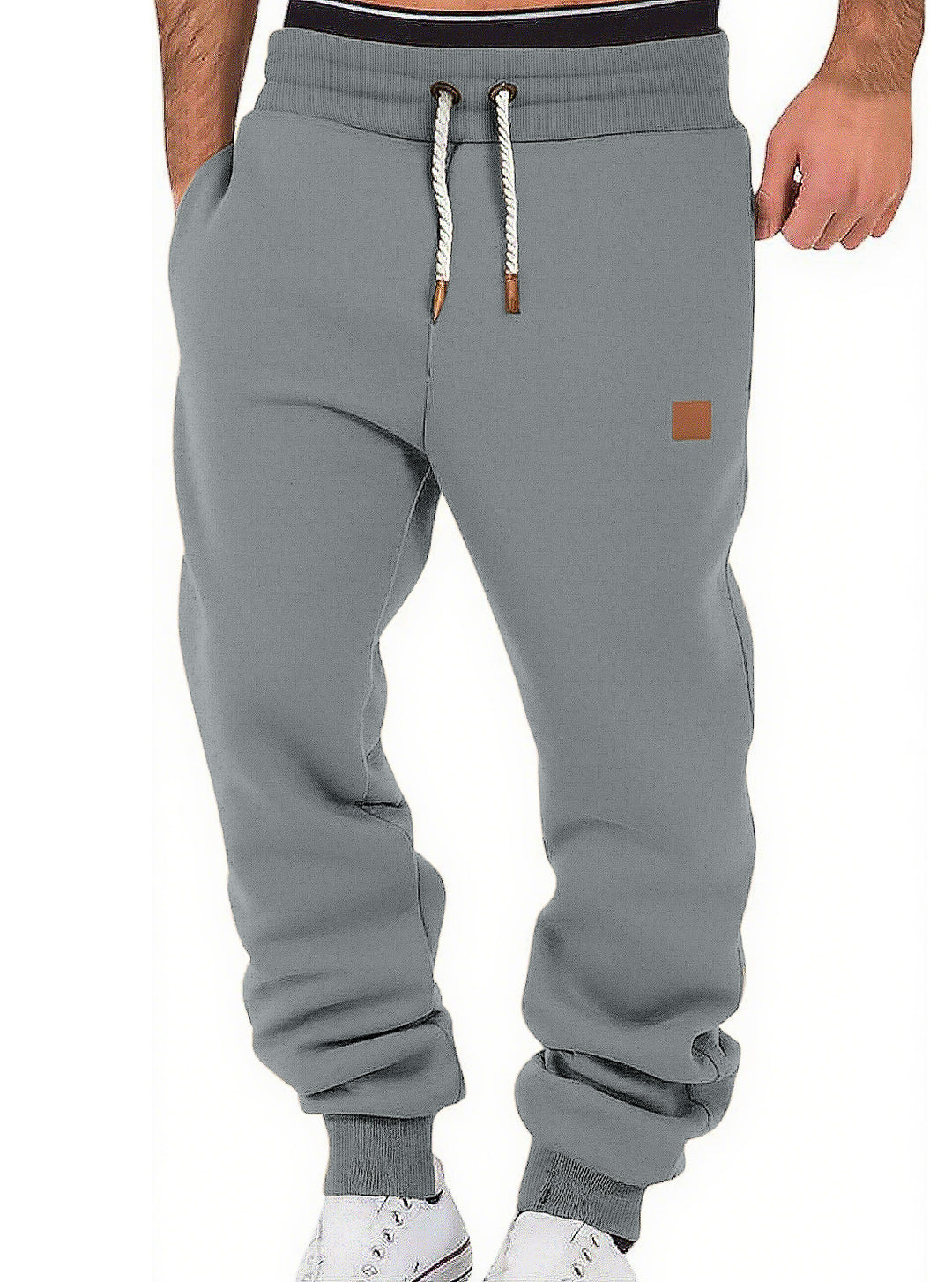Men's comfortable jogging pants made of high-quality cotton blend with elastic waistband, drawstring, and cuffs Mune Fashion