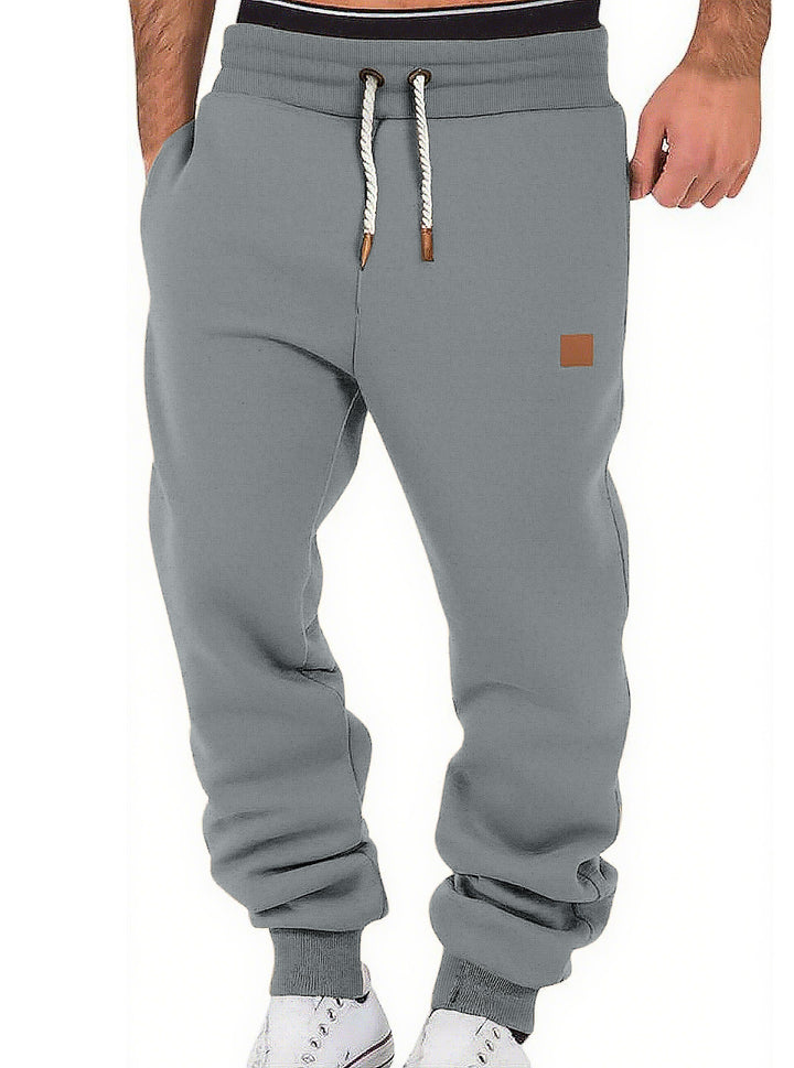 Men's Relax-Fit Fleece Jogging Pants with Cuffs and Drawstring Mune Fashion
