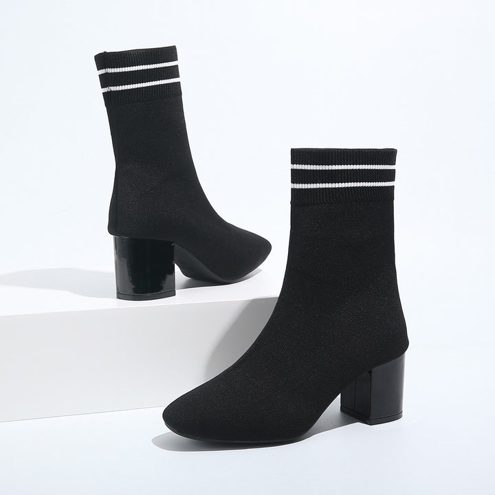 Women's ankle boots with block heel Mune Fashion