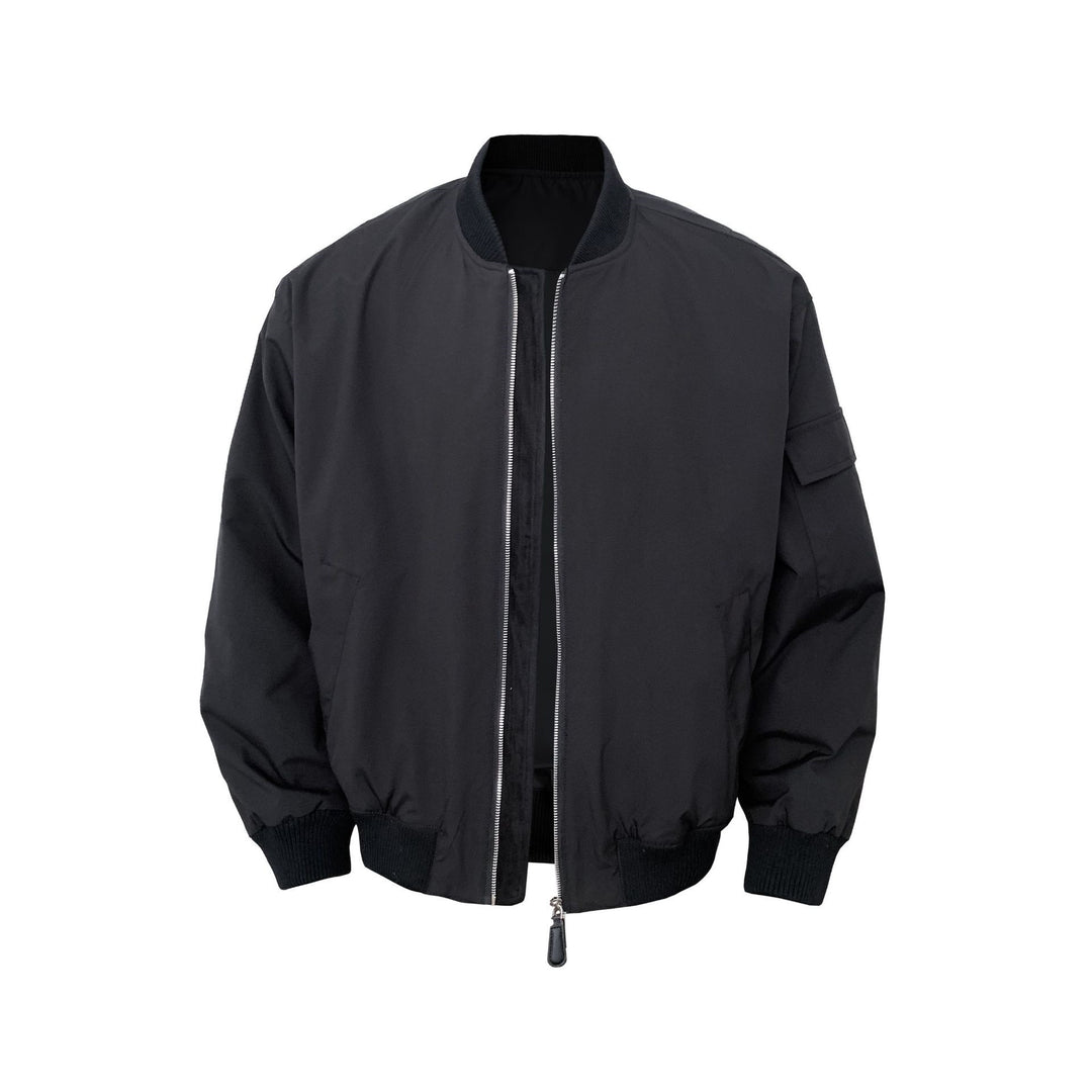 Men's Vintage Bomber Jacket with Zipper Mune Fashion