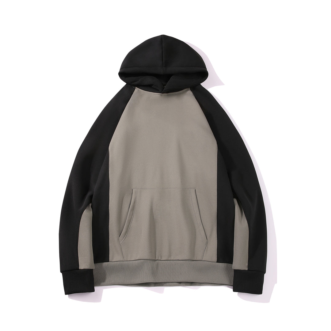 Herren Kapuzenpullover im Colourblock-Design mit Raglanärmeln, Kängurutasche und geripptem Saum Mune Fashion