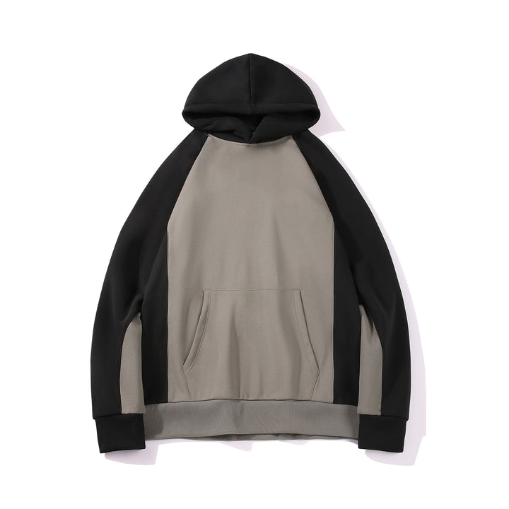 Herren Kapuzenpullover im Colourblock-Design mit Raglanärmeln, Kängurutasche und geripptem Saum Mune Fashion