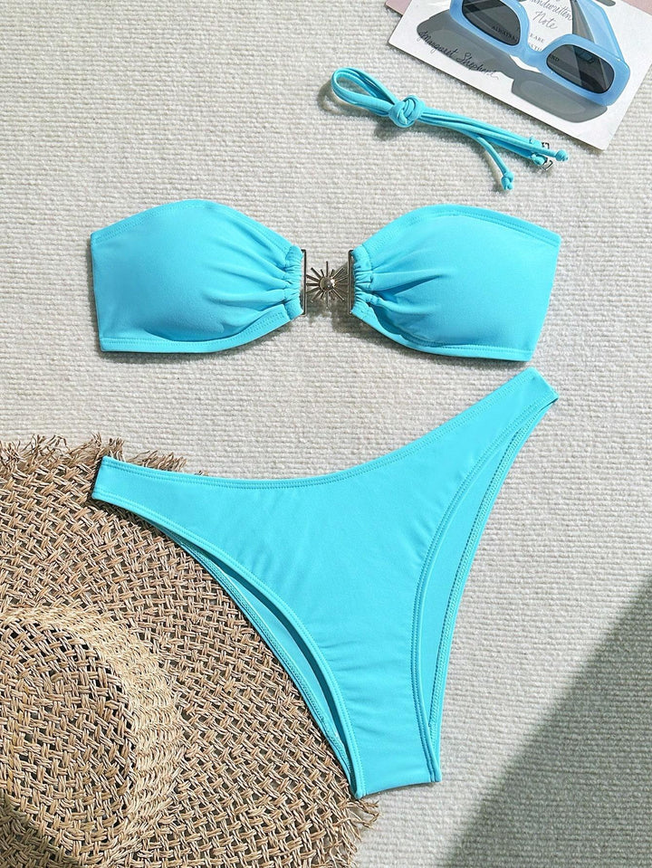 Women's bandeau bikini with decorative jewelry detail Mune Fashion