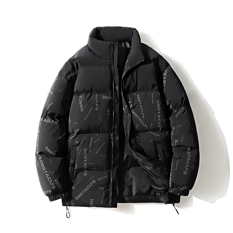 Women’s down jacket with high collar and modern prints Mune Fashion