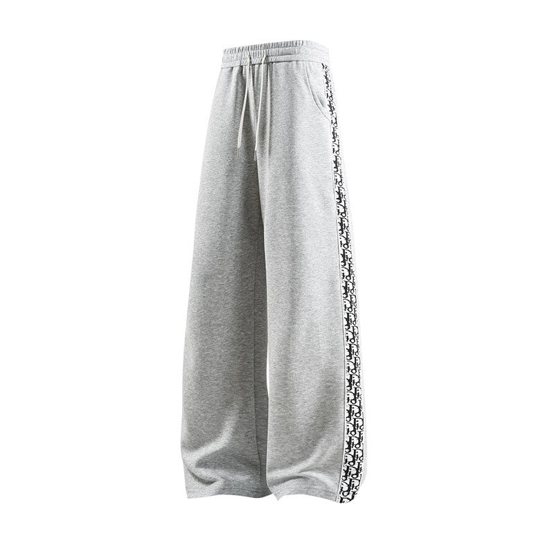Women's Extra Wide Lounge Sweatpants with Side Logo Tape and Comfort Waistband Mune Fashion